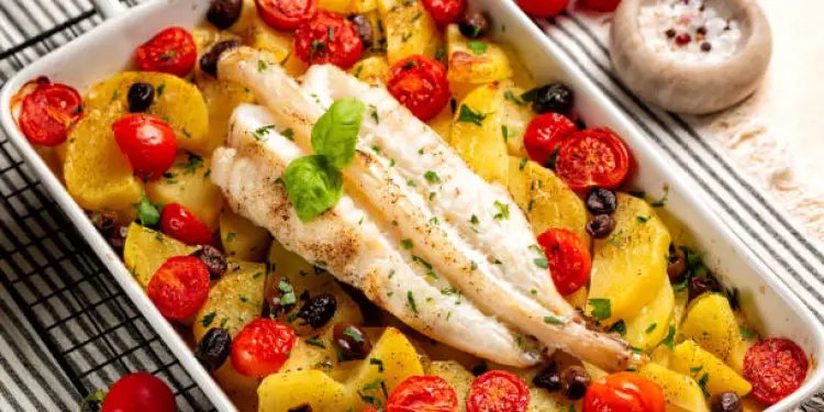 Canarian Baked Hake with Vegetables