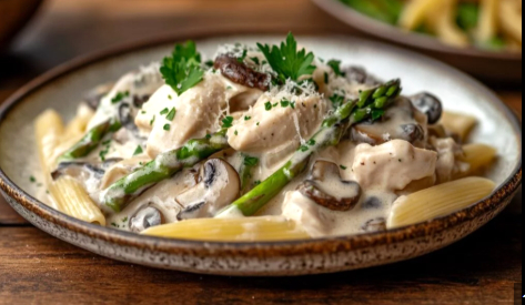 Chicken, Mushroom & Asparagus Penne