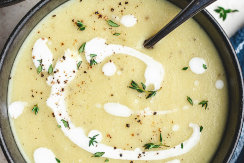 Creamy Cauliflower and Leek Soup