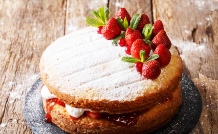 Homemade Strawberry Cake