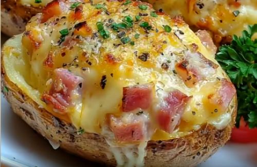 Turkey and Brie Stuffed Potatoes